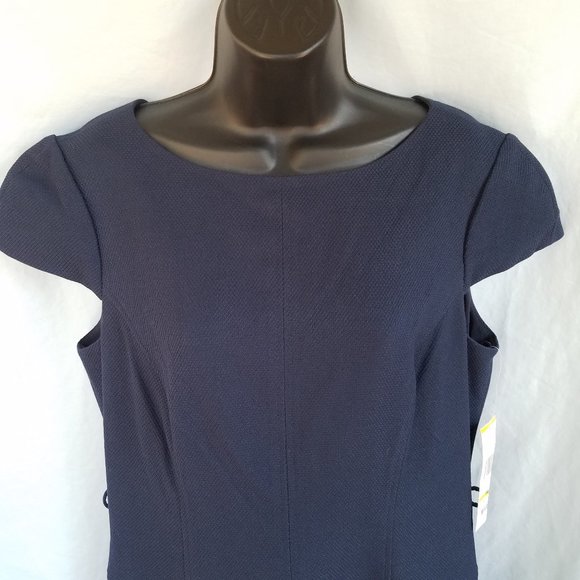 NWT Anne Klein Size 14 On the Move Navy Blue Dress - Picture 2 of 10